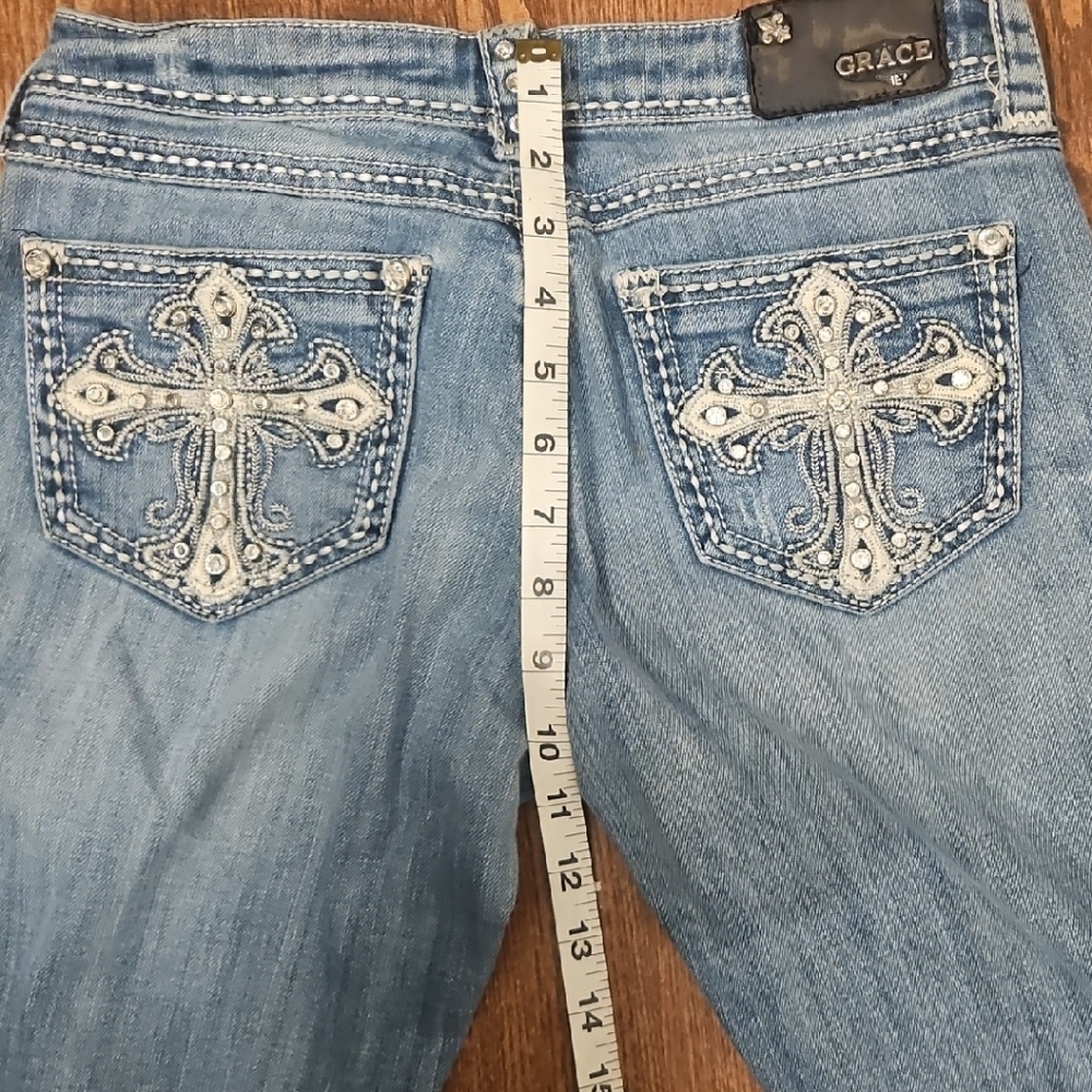 Grace in LA Denim Blue Boot Cut Jeans - Picture 7 of 7